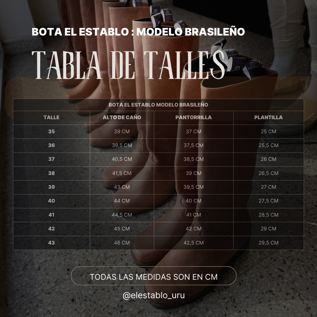 Bota Cuero El Establo Caño Alto - Brasileño - Imagen 2