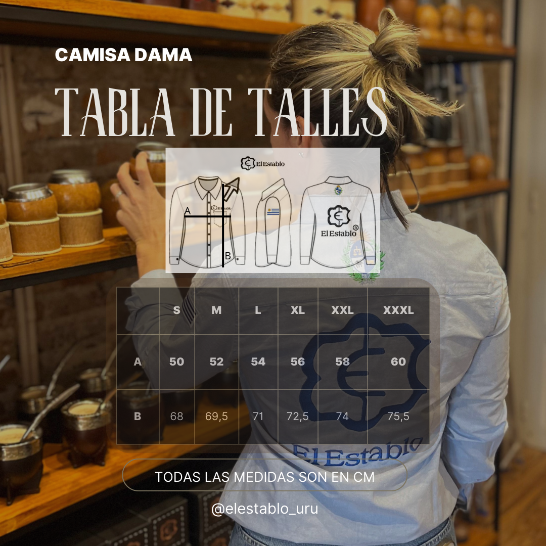 Camisa El Establo Dama - Celeste