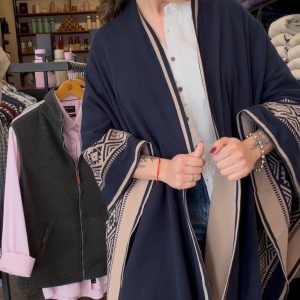 Ruana Reversible Pampa MULITA - Azul