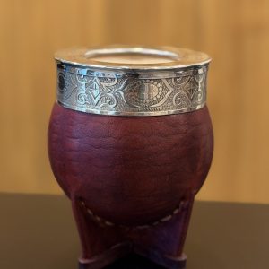 Mate Imperial Forrado Cuero Bordo – Poro – Acero