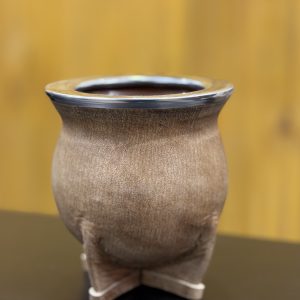 Mate Camionero Cuero Crudo - Cerámica - Acero